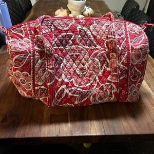 Vera Bradley Pink and Red Paisley Tote